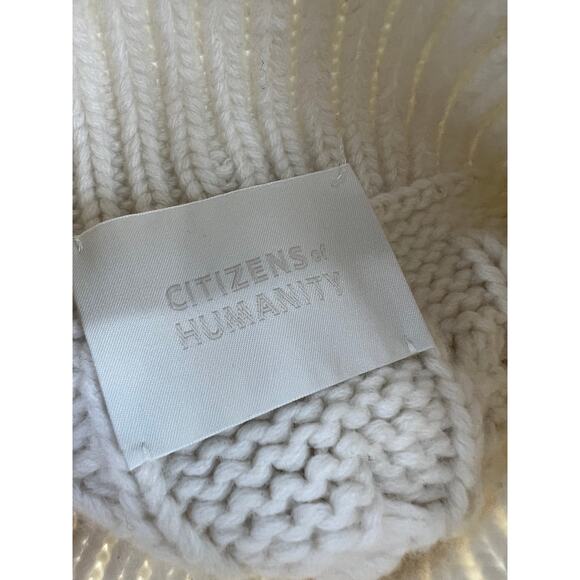Citizens of Humanity Zola Cable-knit Cashmere Turtleneck Sweater in Ivory - Picture 8 of 14